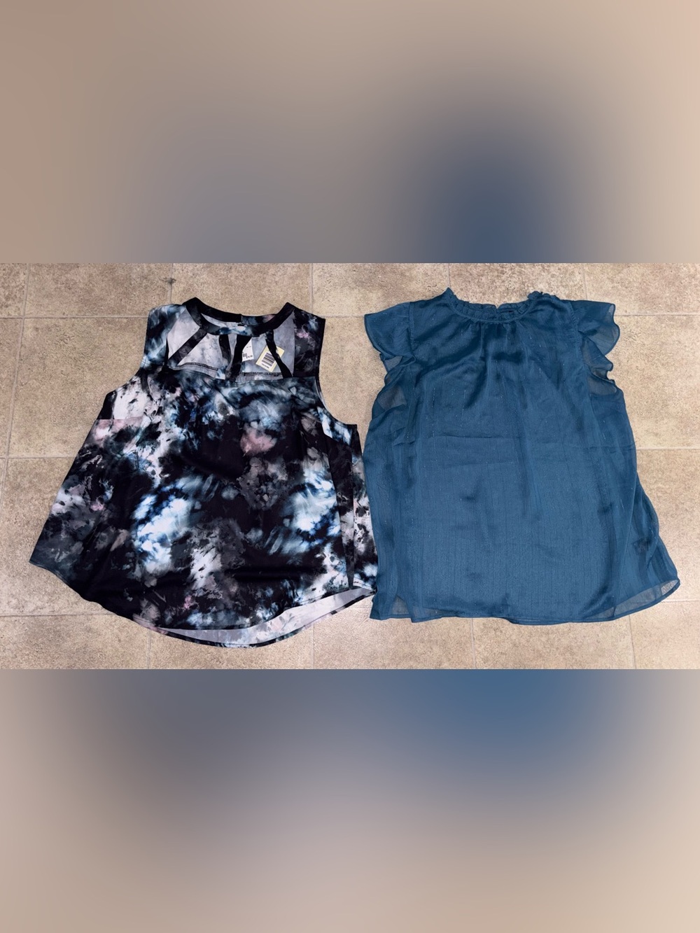 Sheer torrid tank top and flutter sleeve blouse 1x